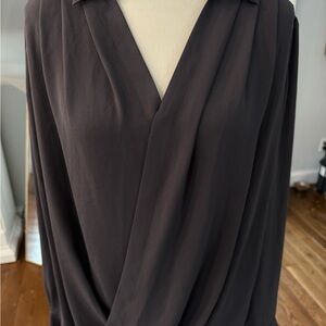 Bellatrix Classy Elegant Charcoal Blouse